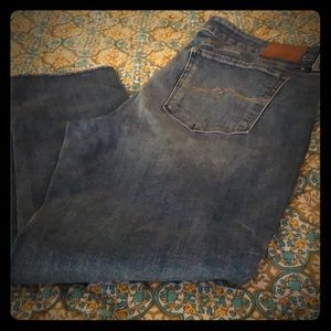 Lucky brand lolita skinny raw hem jeans 14/32 euc